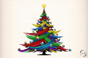 Christmas Tree PNG, an Illustration by Craft Nest