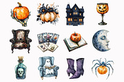 Vintage Creepy Halloween Clipart, an Illustration by Design Market (Thumbnail 3 of 4)