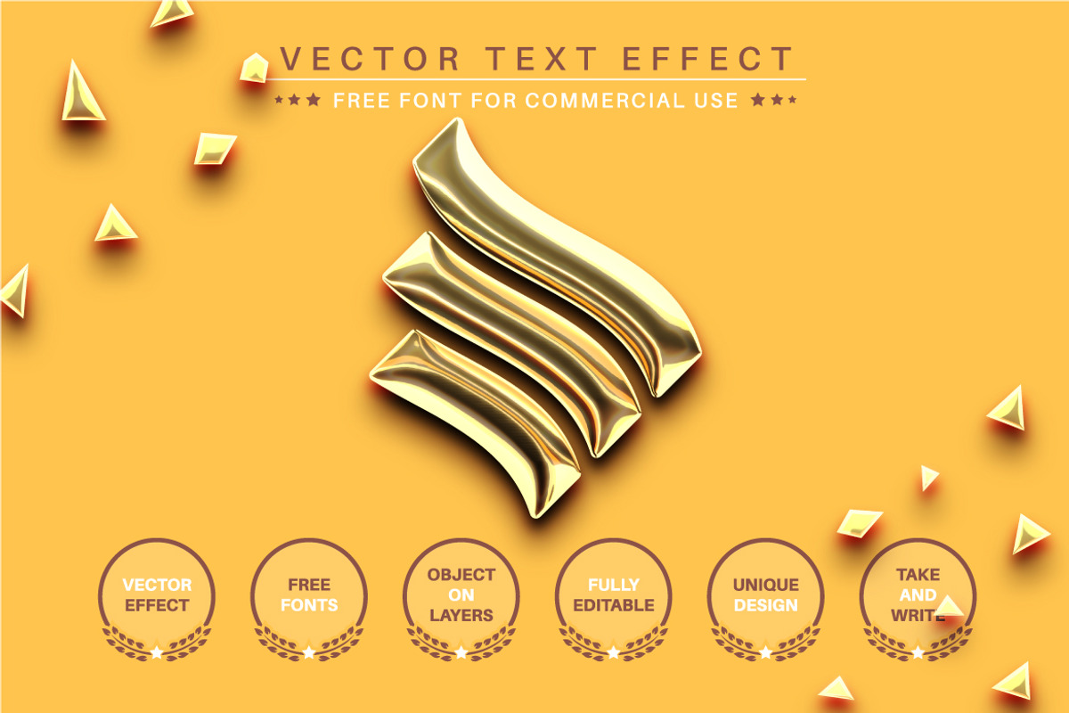 Realitic Gold - Editable Text Effect, a Layer Style Add-On by rwgusev (Photo 3 of 5)