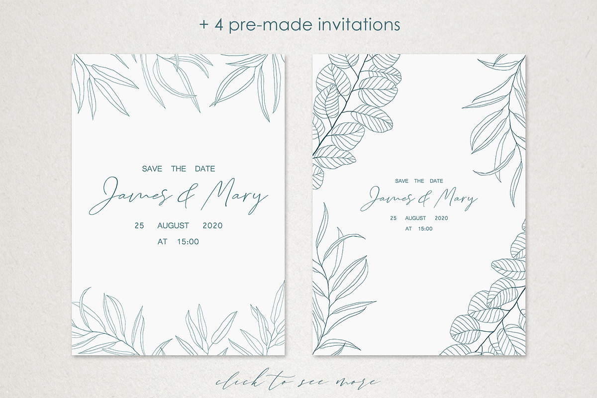 Eucalyptus Leaves Line Art Clipart, an Illustration by ElenKoss (Photo 3 of 12)