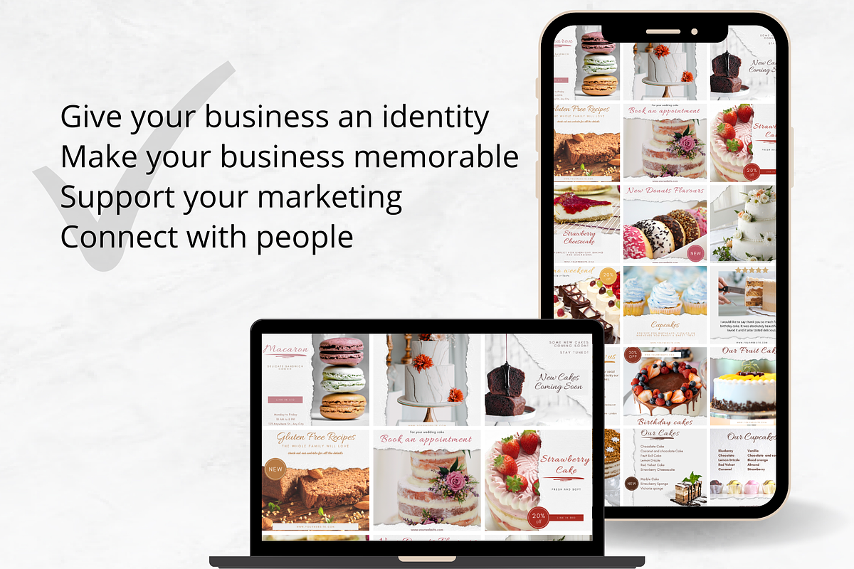 32 CAKE Instagram Canva Templates, a Social Media Template by Talipic Designs (Photo 7 of 7)