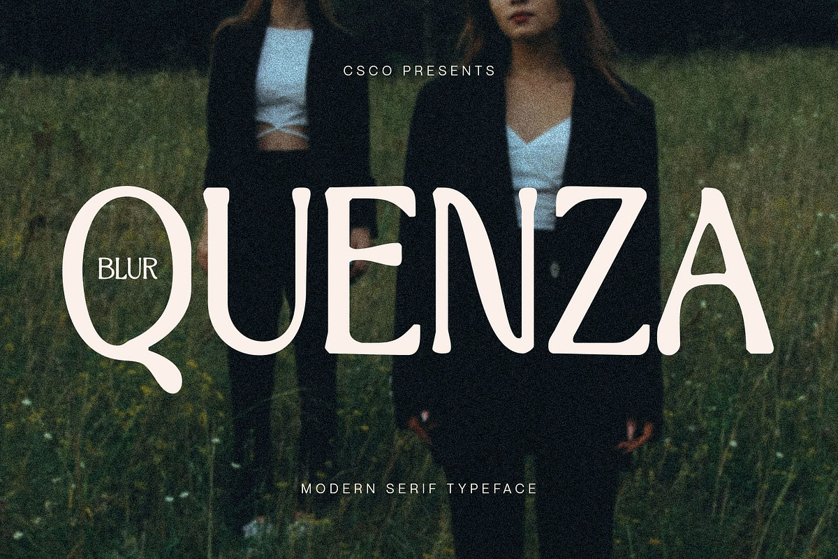 Quenza Blur, a Serif Font by Craft Supply Co. (Photo 1 of 8)