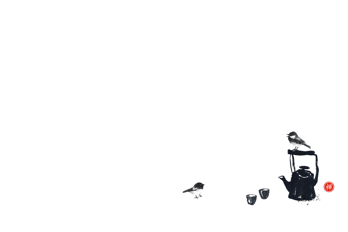 Sumi-e ink painting. Minimalism., an Illustration by Elina_Li (Photo 4 of 38)