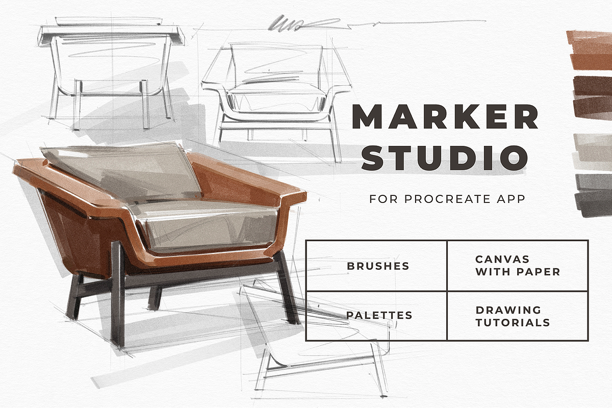 Marker Studio | Procreate Brushes, a Brush Add-On by Katsia Liat (Jazwinska) (Photo 1 of 10)