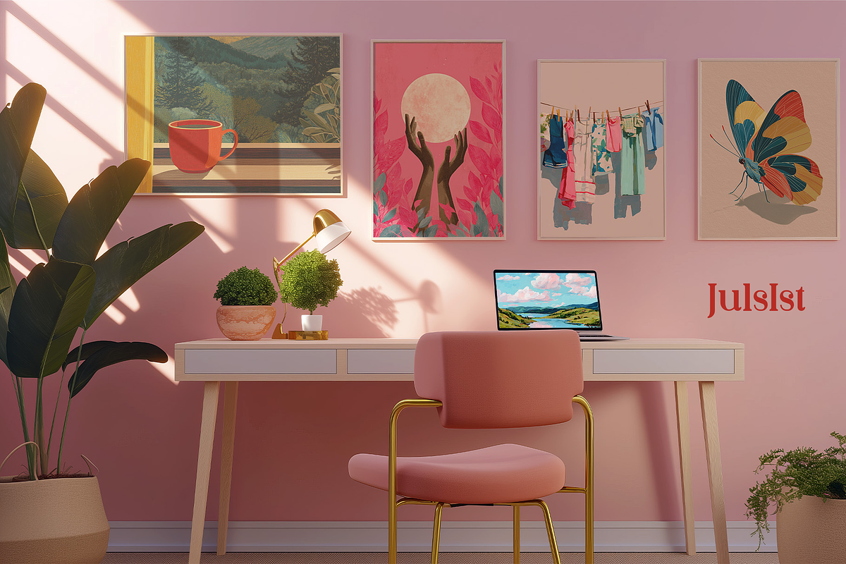 Modern Eclectic Prints Posters, a Background Graphic by JulsIst (Photo 9 of 12)