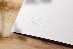 Embossed Logo Mockups On White Paper