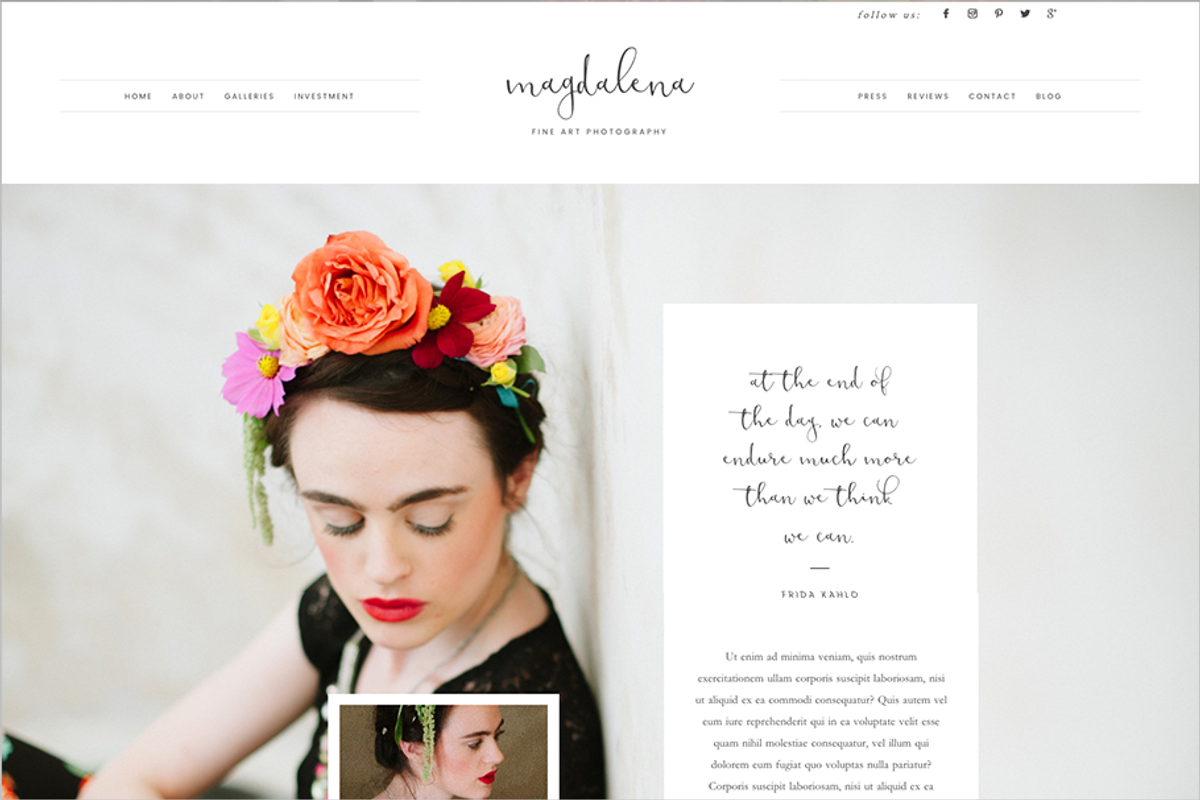 Magdalena ProPhoto 7 Template, a Websites & App Template by Red Met Yellow Creative (Photo 7 of 22)