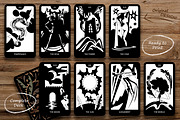 Tarot Cards - black and white, an Object Illustration by Retro Graphic Box (Thumbnail 3 of 5)