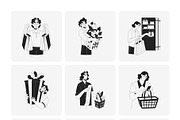 Shopping Illustration Art Set, a Person Illustration by Prosymbols (Thumbnail 7 of 13)
