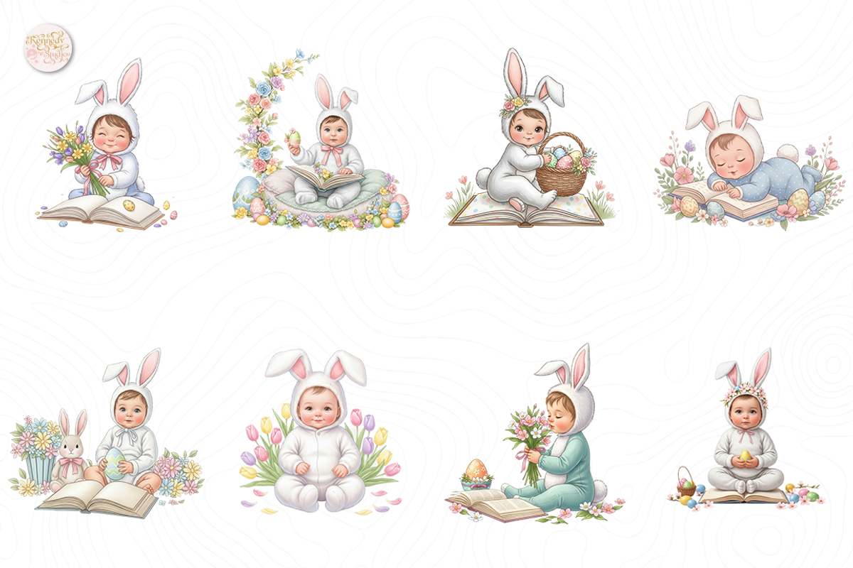 Baby Easter Bunny PNG Clipart Cute., a Person Illustration by KennedyStudio (Photo 2 of 5)
