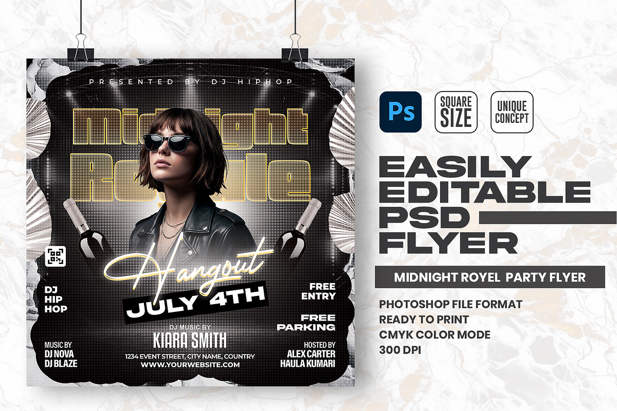 Midnight Royal Party Flyer Design, a Flyer Template by Shajib Shikder (Photo 1 of 2)