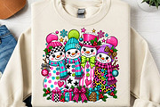 Preppy Snowman Christmas PNG, a Seasonal Illustration by Canvas Craft (Thumbnail 2 of 6)