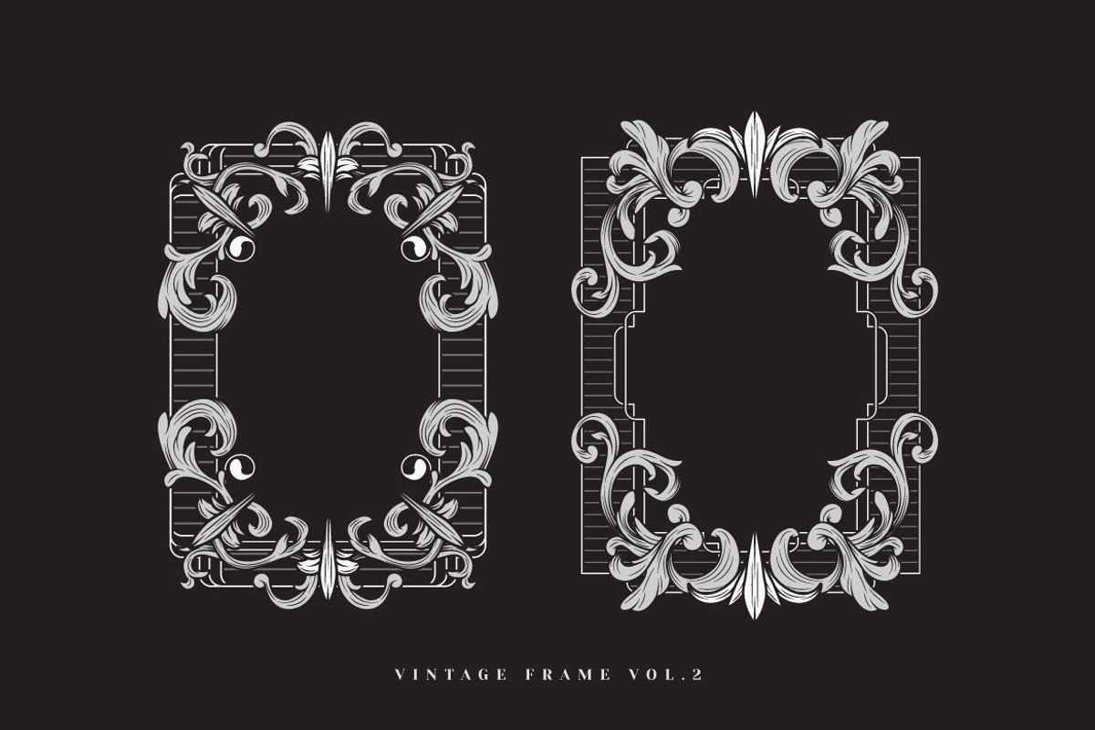 Frame Vintage Vol.2, an Object Graphic by Bewalrus Studio (Photo 2 of 6)