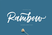 Rambow Script, a Script Font by moriztype (Thumbnail 1 of 8)