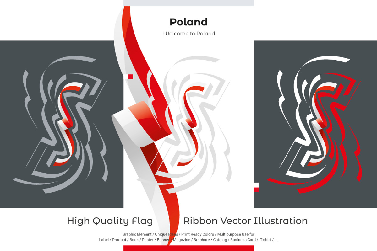 Poland flag ribbon vector, a Templates & Theme by Simbos (Photo 2 of 9)