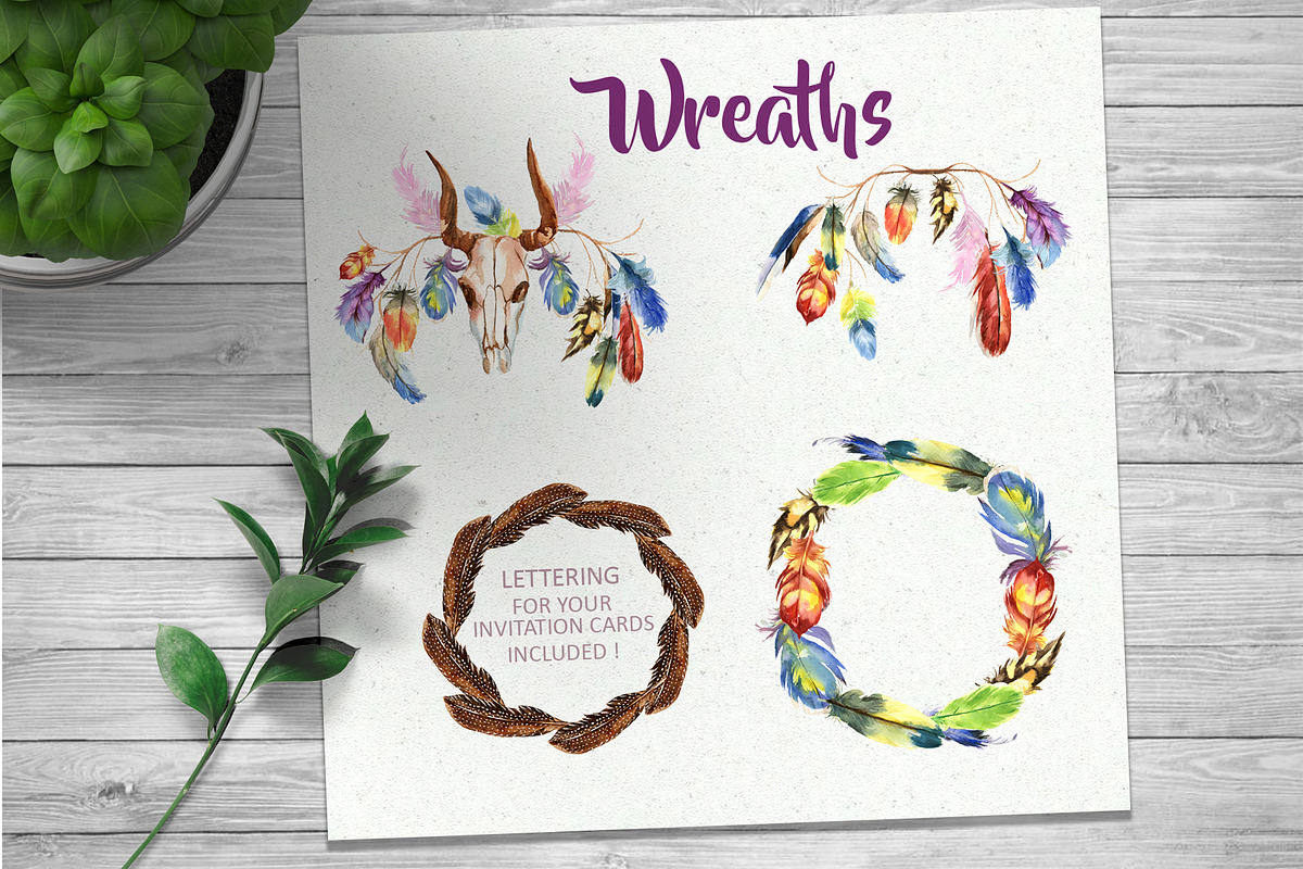 Watercolor Feathers, an Illustration by Pixavics (Photo 2 of 6)