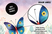 Colorful Butterflies Clipart Set, an Animal Illustration by Creator Goodies (Thumbnail 3 of 7)