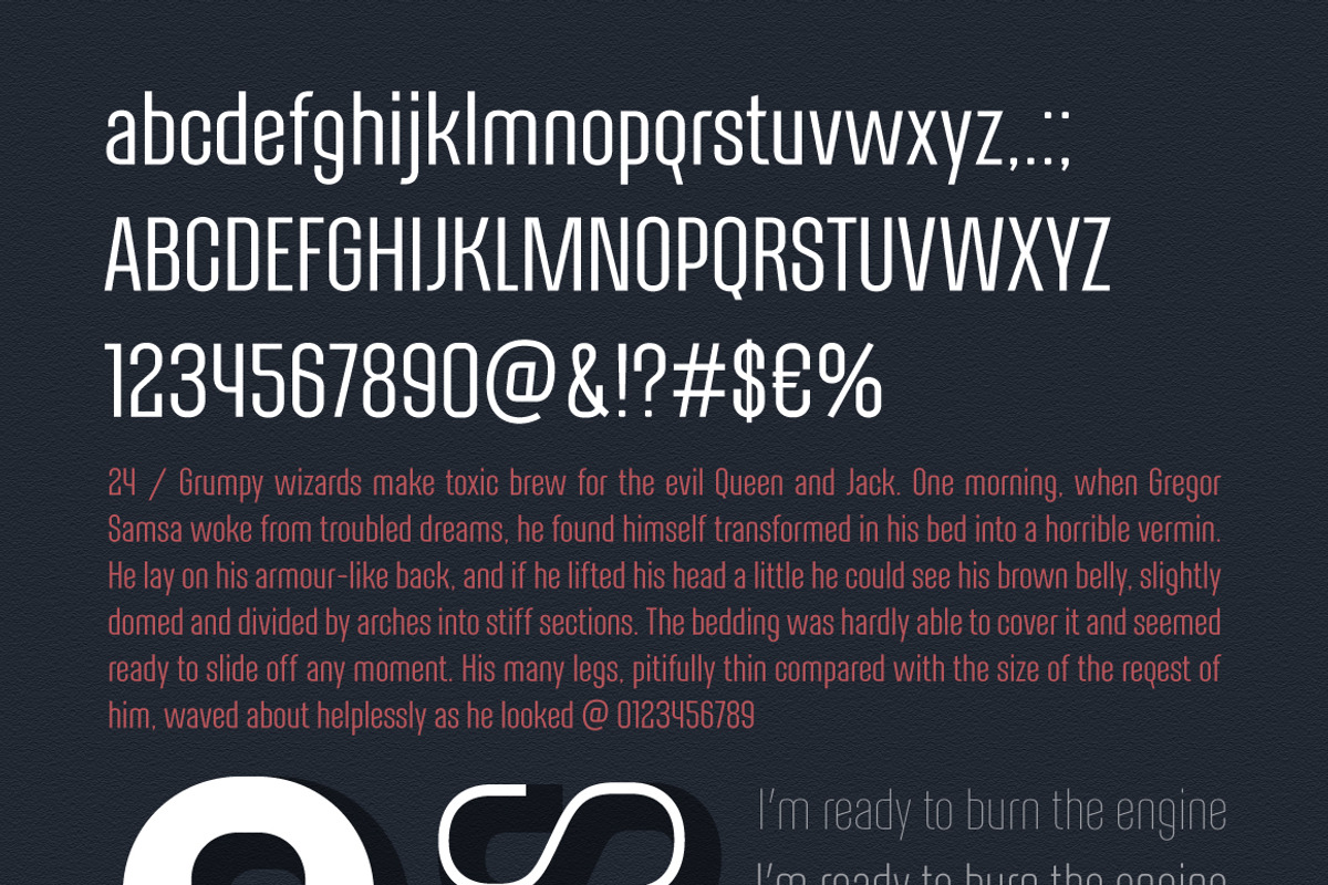 Alterhard Condensed Strict Font preview 2