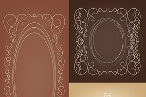 set of elegant rich ornate frame