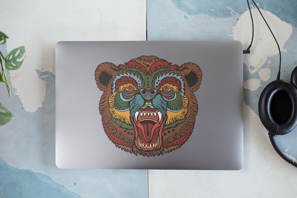 Bears old school tattoo, a Background Graphic by intueri (Photo 4 of 7)