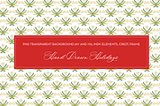 Holiday Magnolia Block Print Set, a Pattern Graphic by SarahOMaryDesigns (Thumbnail 1 of 2)