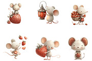 Strawberry Mouse PNG Clipart, a Seasonal Illustration by Designking (Thumbnail 3 of 5)