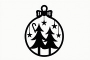 Christmas Laser Cut Ornament Bundle, a Graphic by musafir_fashion (Thumbnail 5 of 16)