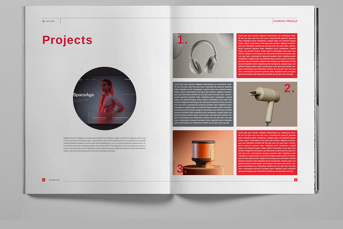 Red Studio Brochure Template, a Brochure Template by Boris Cupac (Photo 7 of 7)