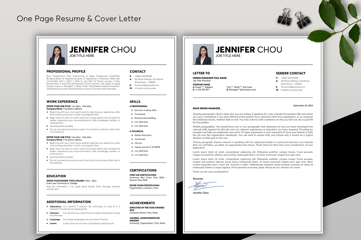 ATS Resume CV Word & Google Docs 55, a Resume Template by MrCam Template Resume|CV (Photo 3 of 9)