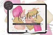 Procreate Abstract Watercolor Set, a Brush Add-On by My Fancy Design Shop (Thumbnail 1 of 14)