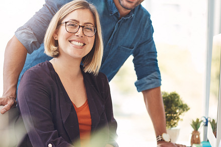 Putting twice the creative input on this project, a Photo by Peopleimages.com