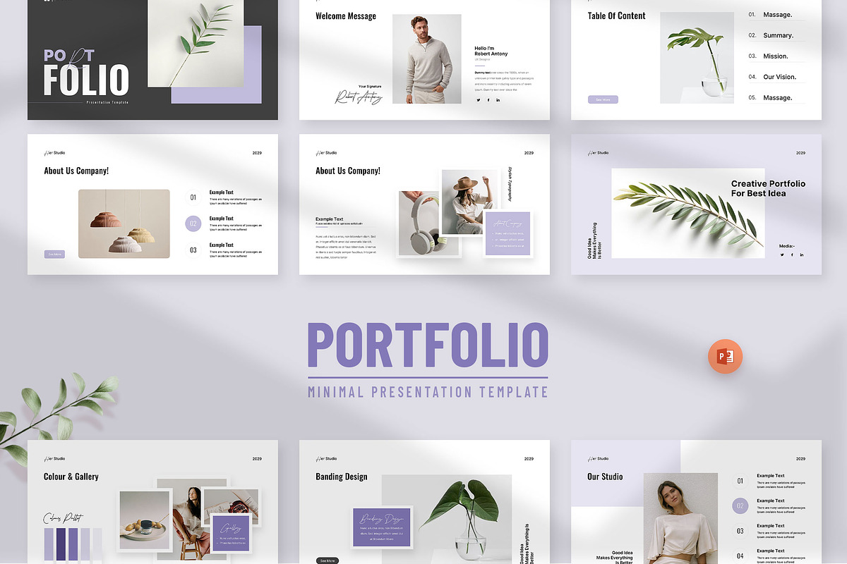 Portfolio Presentation Template, a Presentation Template by KreateTribe (Photo 1 of 5)