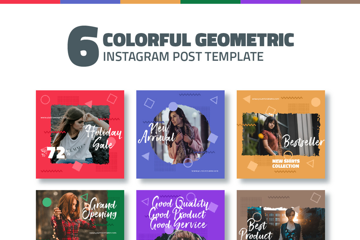 Colorful Geometric Instagram Post, a Social Media Template by Marco Zenki (Photo 1 of 4)
