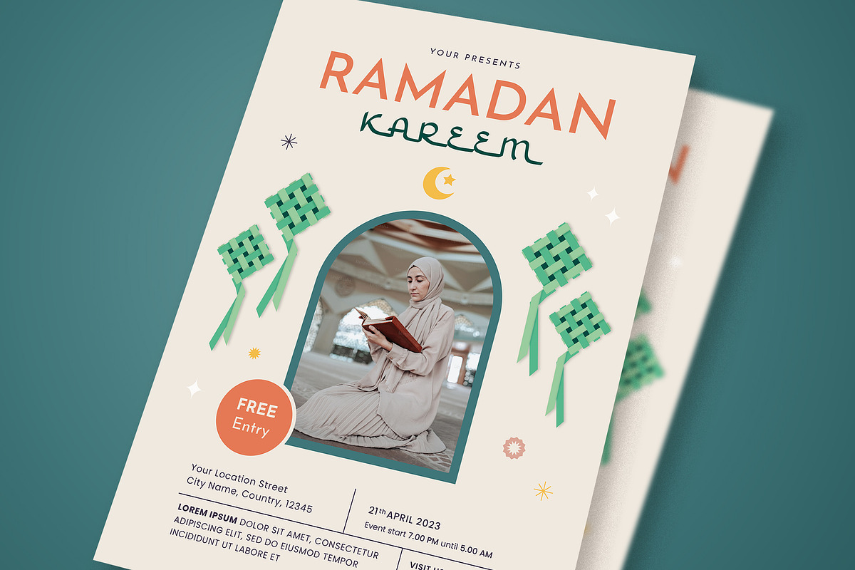 Ramadan Kareem + Social Media, a Flyer Template by Esui Studio (Photo 4 of 4)