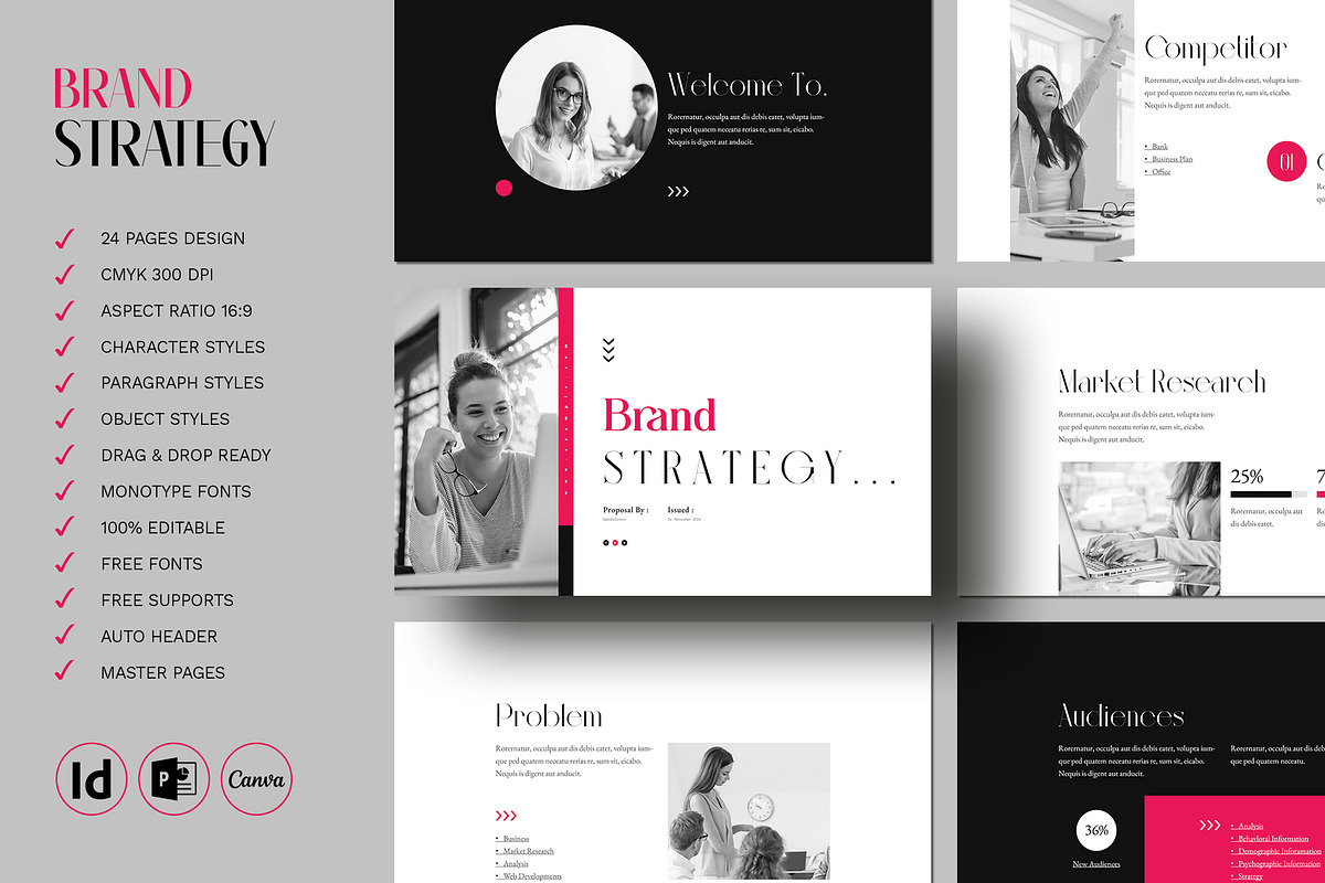 Brand Strategy Presentation Template, a Presentation Template by White Graphic (Photo 2 of 8)