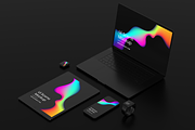 Black Devices Mockup Dark Theme Set, a Mac Mockup by Mockupdaddy (Thumbnail 4 of 22)