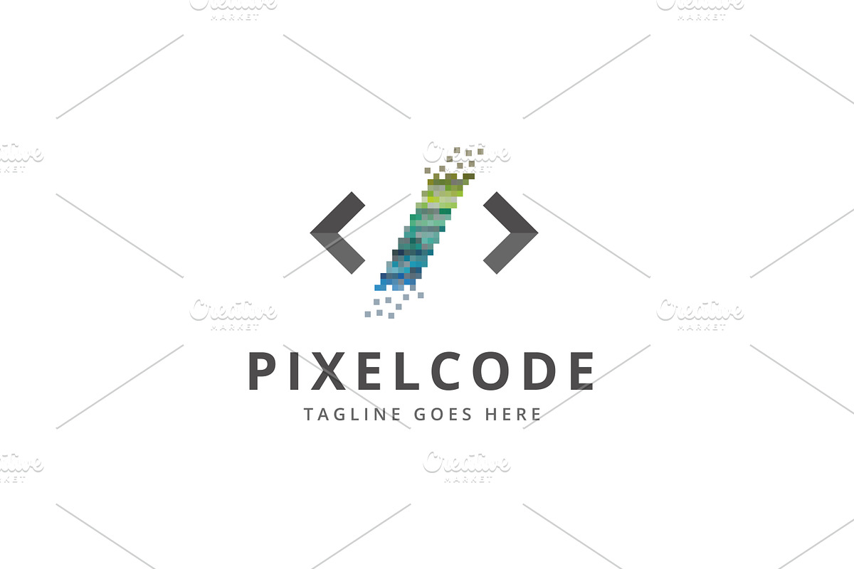 Pixel Code Logo, a Branding & Logo Template by Design_Planet