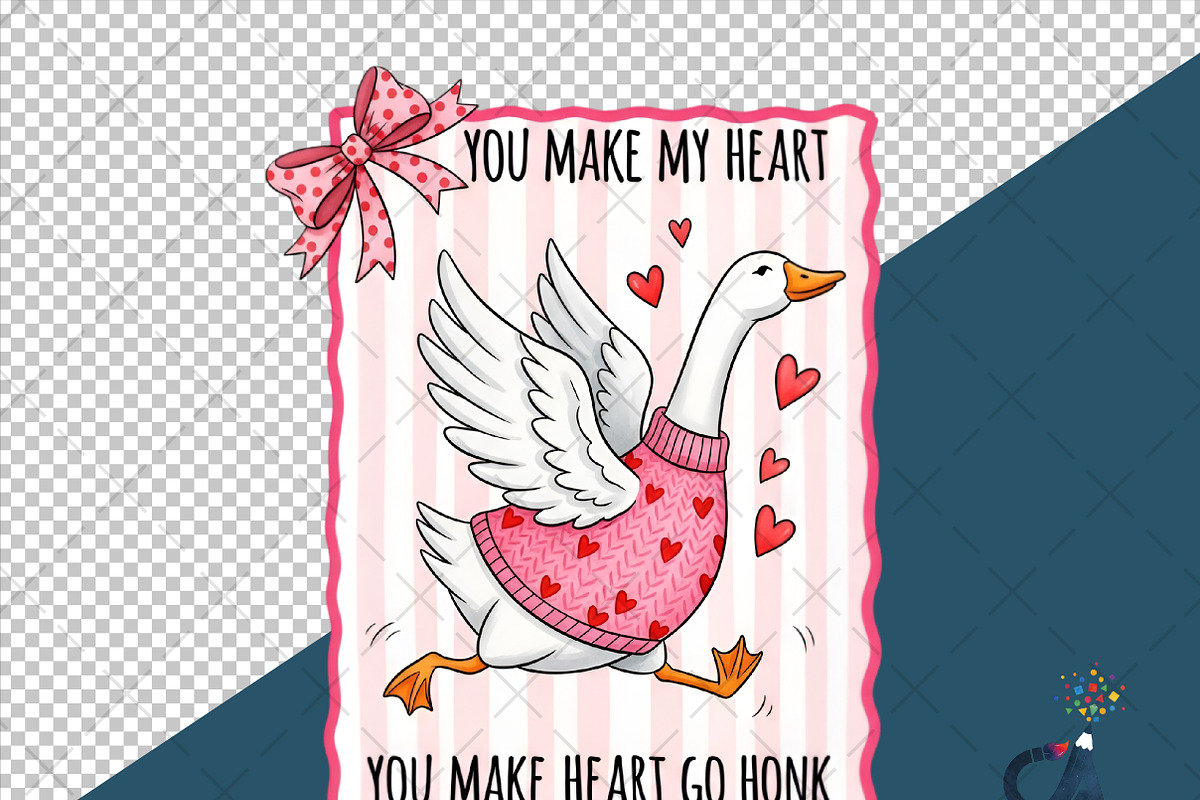 Funny Valentine Goose Go Hong Png, an Illustration by Creative Art (Photo 6 of 6)