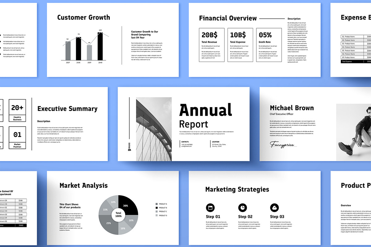 Annual Report Presentation, a Presentation Template by ContestDesign (Photo 1 of 6)