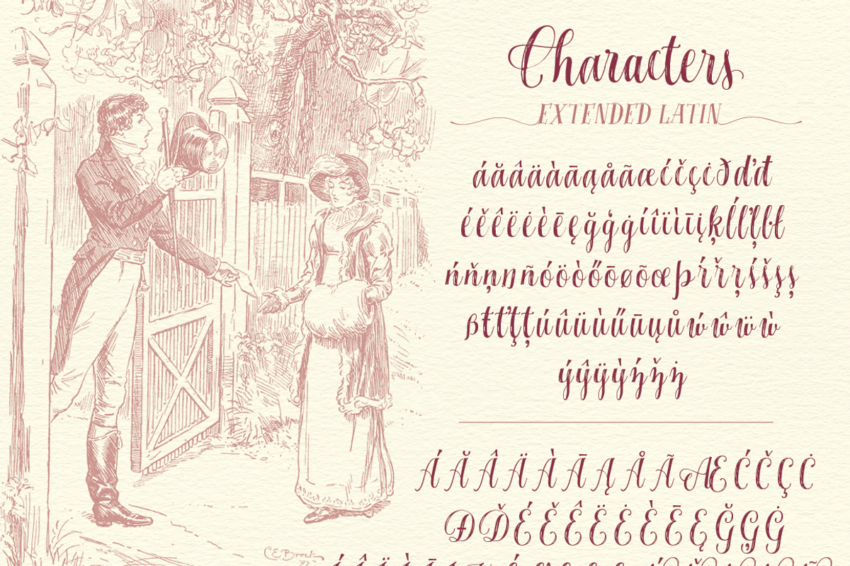 Miss Elizabeth Script, a Script Font by Ornaments of Grace (Photo 10 of 12)