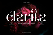 Clarita | Modern Unique Serif, a Serif Font by Mahesans Co (Thumbnail 1 of 10)