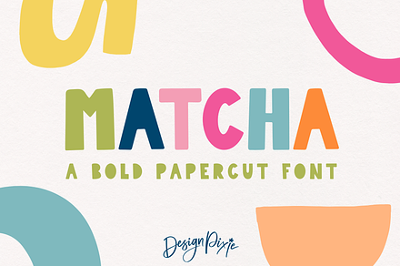 Matcha Font - Paper Cut, a Font by Design Pixie