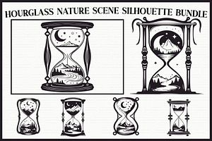 Timeless Nature Hourglass Set, an Illustration by Creativeshirt
