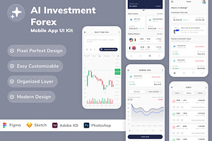 AI Investment & Forex App UI Kit, an UI Kit Template by Betush