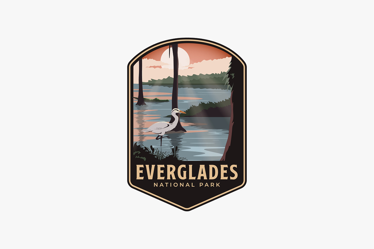 Everglades National Park Logo Patch, a Branding & Logo Template by DOMHOUZE