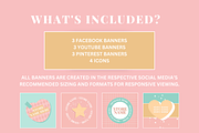 Social Media Banner Templates, a Social Media Template by SunshineStudioBoutique (Thumbnail 3 of 9)