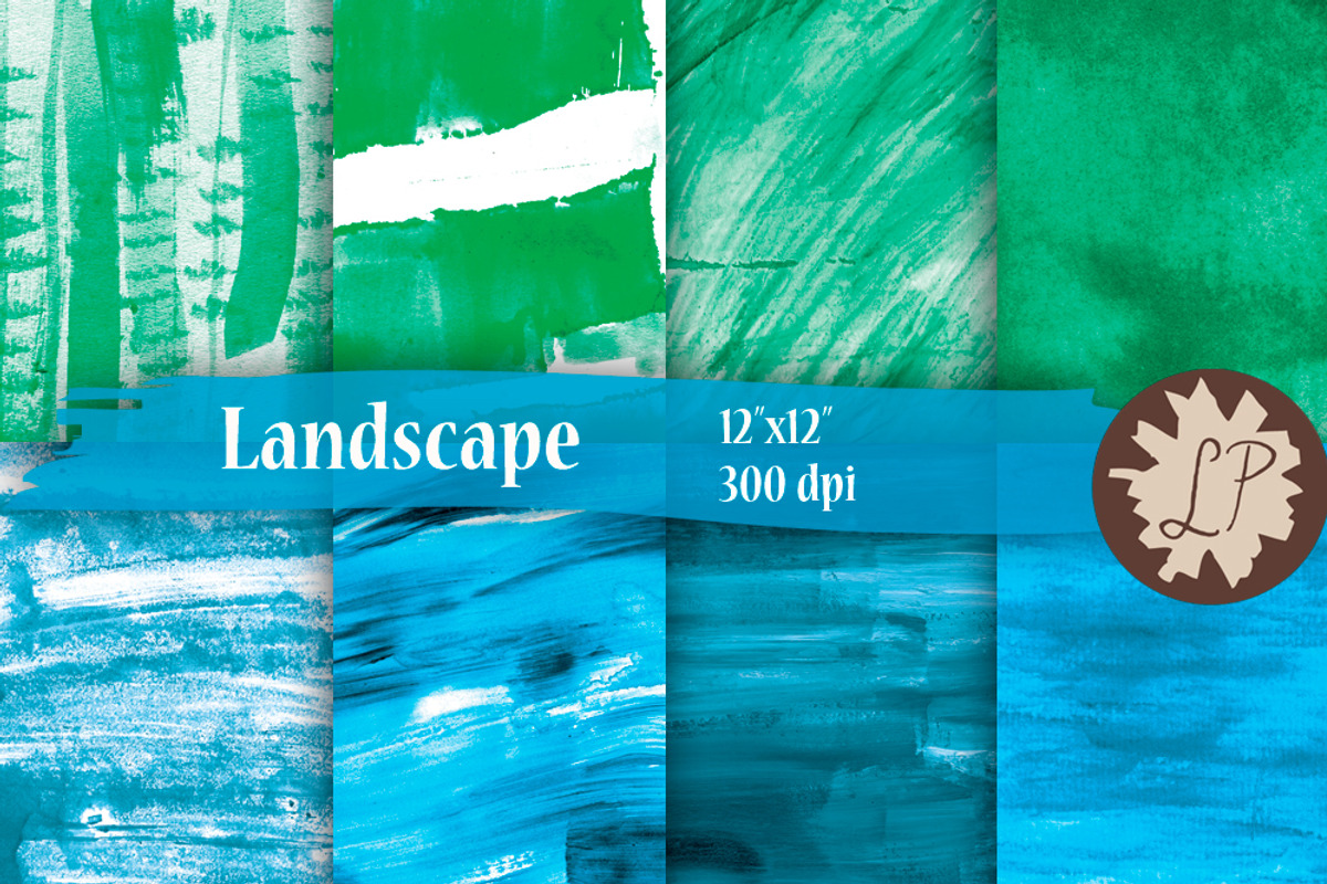 Abstract Landscape watercolour paper, a Texture Graphic by Liz Plummer (Photo 1 of 5)