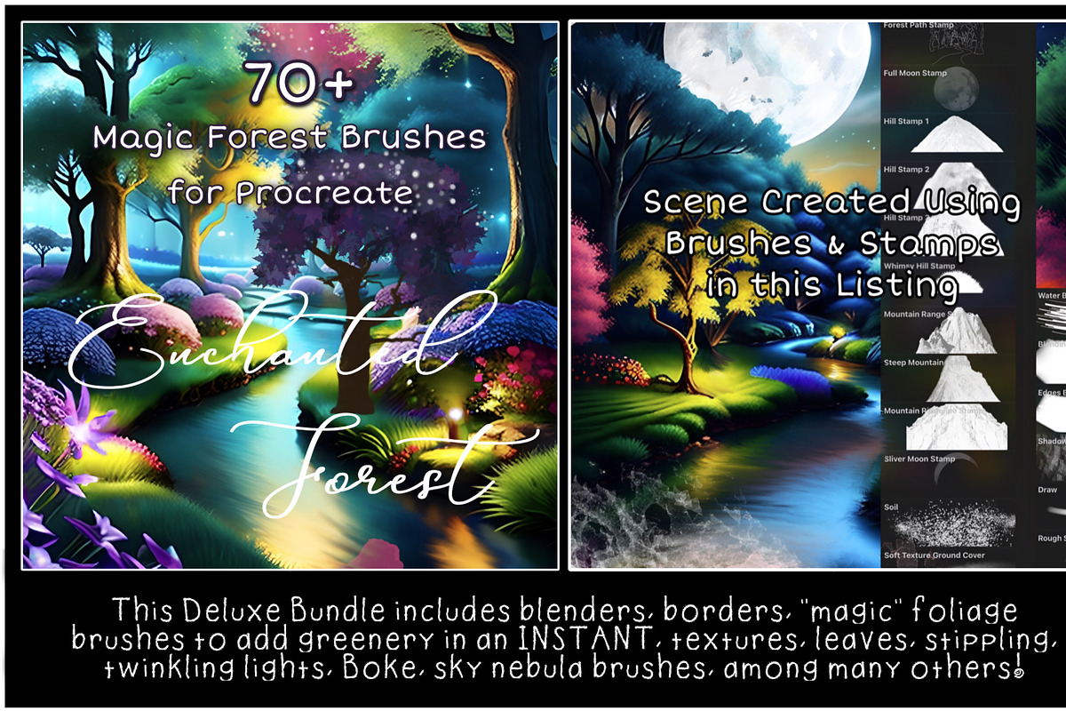 Enchanted Forest Digital Brush Kit, a Brush Add-On by Willow & Wheat (Photo 1 of 3)