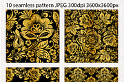 Floral gold seamless pattern, a Pattern Graphic by antuanetto (Thumbnail 2 of 9)