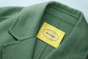 Logo Mockup Label Tag Coat